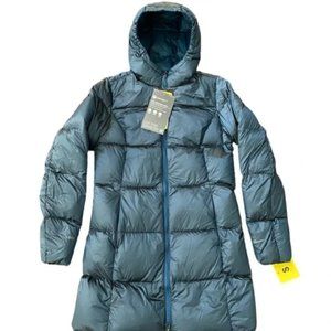 NWT Eddie Bauer Women's Luna Peak Down Parka Peacock Green Puffer Size Small